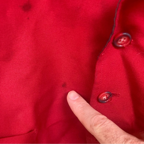 Vintage Gourmet Pocket Change red button down vest as is - Picture 7 of 10
